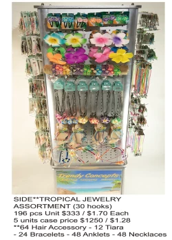 Trendy Combo 5 Side Tropical Jewelry Assortment (30 Hooks)